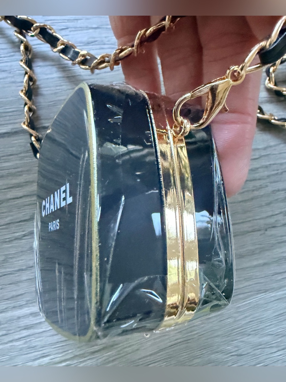 BRAND NEW Black Chanel Mini Beauty Box Coin Purse w Chain Link Strap (Removable) - Picture 8 of 11